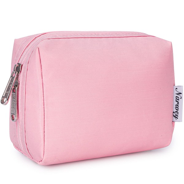 Large Make-up Bag, Zip Pocket, Travel Cosmetic Organiser for Women and Girls, pink