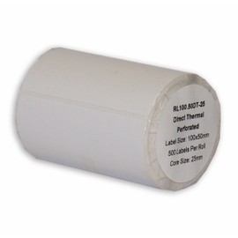 500 Roll 100mm x 50mm White Direct Thermal Labels Perforated 4 x 2 Inch Postage Courier Blank Labels 25mm Core