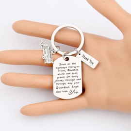 BNQL School Bus Keychain Appreciation Gifts Thank You Gifts for School Bus Driver End of School Year Gifts Drive Safe Gifts (School Bus Keychain)