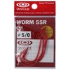 VanFook Worm 55R Devil Offset Hooks Worm Red #5/0 Pack
