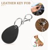 sourcing map 4pcs Leather Key Fob, PU Leather Car Keychain