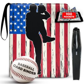 Baseball Card Binder with 900 Pockets, The Ultimate Baseball Card Holder Includes 50 Page Storage Sleeves to Organize and Protect Your Sports Cards Like a Pro