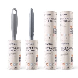 Lint Roller Remover Hair Kit, Baytion Extra Sticky Reusable Lint Remover with 6 Refills,Fluff Brush for Clothes/Furniture/Bed/Car/Dog Cat Hair/Carpet/Dust（360 Sheets）