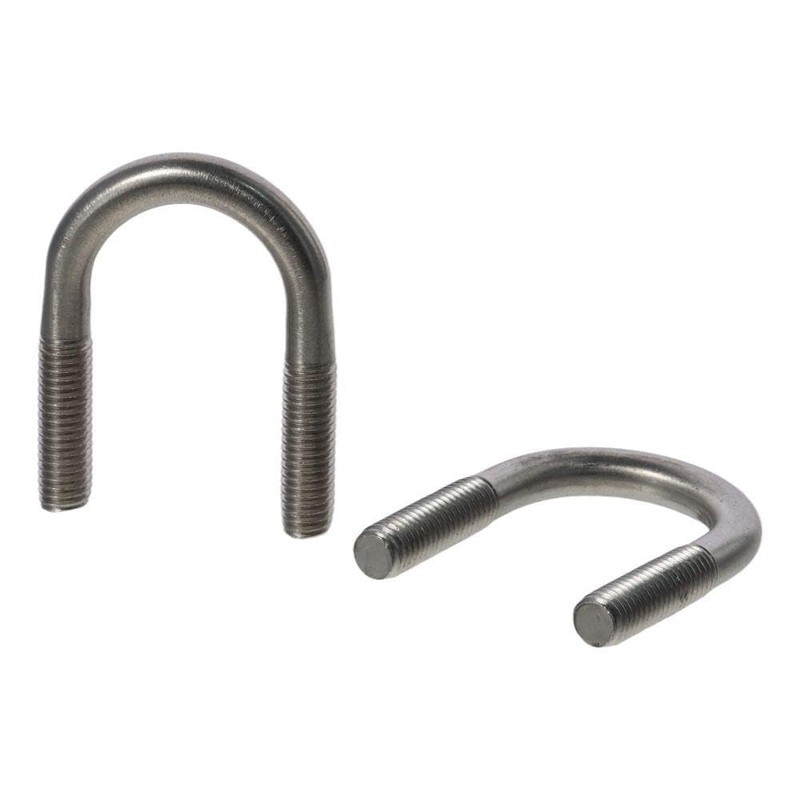 Fudeshe 304 Stainless Steel U-Bolt 5pcs Silver Strong Tensile Strength
