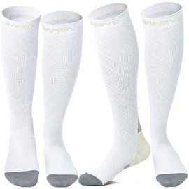 CAMBIVO 2 Paia Calze Compressione Graduata Donna e Uomo, Calze a Compressione 20-30mmHg, Gambaletto Compression Socks Elastiche per Circolazione Gambe, Sport, Trail Running, Viaggio Aereo