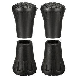 M METERXITY 4 Pack Trekking Pole Tips - Cane Replacement Caps Ends Tip Protector, Round Bottom Ski Stick Tips, Apply to Outdoor Hiking Poles (0.41 Inch ID, Black)