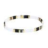 C·QUAN CHI Women Stackable Tila Bead Bracelets Flat Bead Bracelet