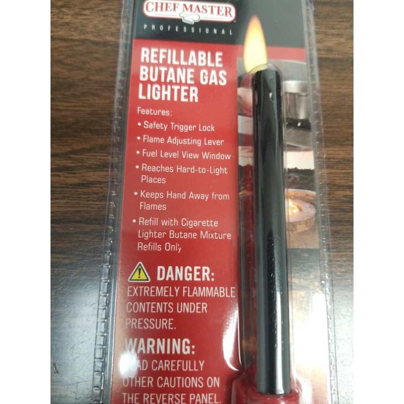 Chef Master (ONE EACH) REFILLABLE BUTANE GAS LIGHTER CHEF MASTER