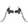 AltaLine 4 Finger Alloy Bike Bicycle Brake Lever Set Black/Chrome BL428.