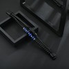 FYNSBLE Black Cross Bracelet for Men, Lapis Lazuli Beaded Leather