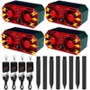 Qualirey 4 Pcs Solar Outdoor Motion Sensor Alarm with Stake