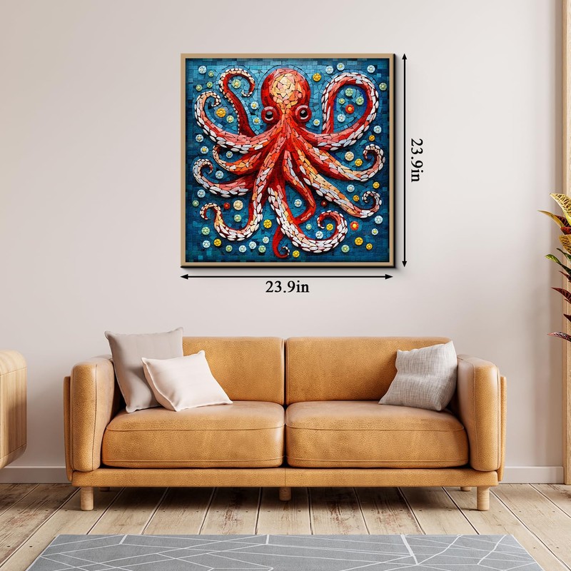Mosaic Octopus Puzzles for Adults 1000 Pieces, Ocean Octopus Animals