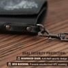 Skull Carteras Para Caballero Piel Cartera Con Cadena Para Hombre，Protección