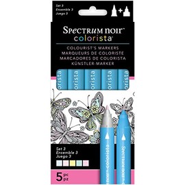 Spectrum SPECN-C-MSET3 Noir Colorista Set 3 Markers, Multi-Colour, 5-Piece