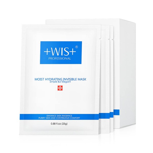 WIS Intensive Hydrating Facial Mask Smoothing Face Sheet Mask 24 Pack, Deep Moisturizing with Hyaluronic Acid, Oil Control, Shrink Pores Firming Anti-aging with Collagen, Gifts for Women and Men