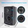 Herdio 4 Inches Passive Outdoor Speakers with 200Watt Powerful Bass
