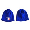 France Gorro de invierno bordado, Azul / Patchwork, Talla única