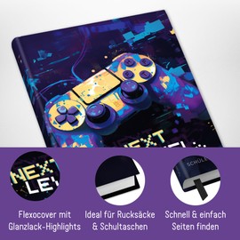 Schulstuff Student Planner A5 without Date Binding [Next Level] School Calendar with Weekly Calendar - 1 Week on 2 Pages | Leisure, Dates and School Under One Hat