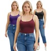 Emmalise Women's Basic Plus Size Long Camisole Cami Top Value