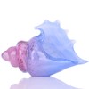 Hand blown glass conch statues, coastal home decor conch corners,