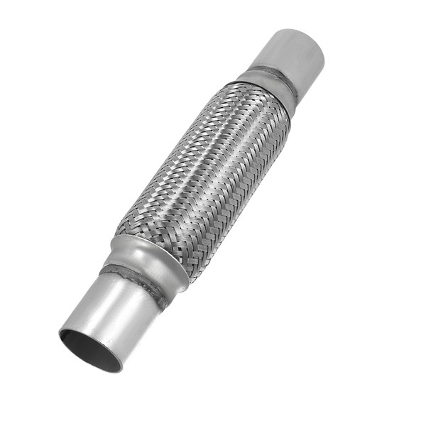 Partuto 1 Pc 1.8"x8"x12" Universal Exhaust Flex Pipe - Stainless