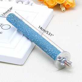 2 Pcs Multi-Color Random Bird Perch Stand Toy Wood Parrot Perch Stand Grinding Claw Sticks Sanded Surface Cage Toy for Parakeets Finches Parakeet Toys, Birdcage Accessories, Perches