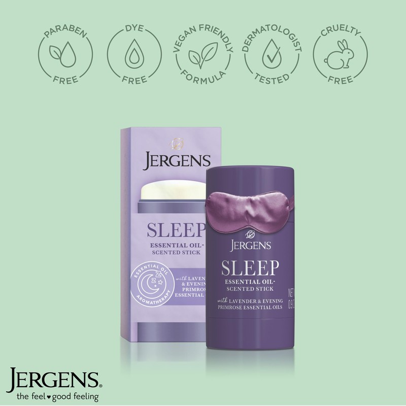 Jergens Sleep Stick Restful Blend Essential Oil Balm, Aromatherapy with