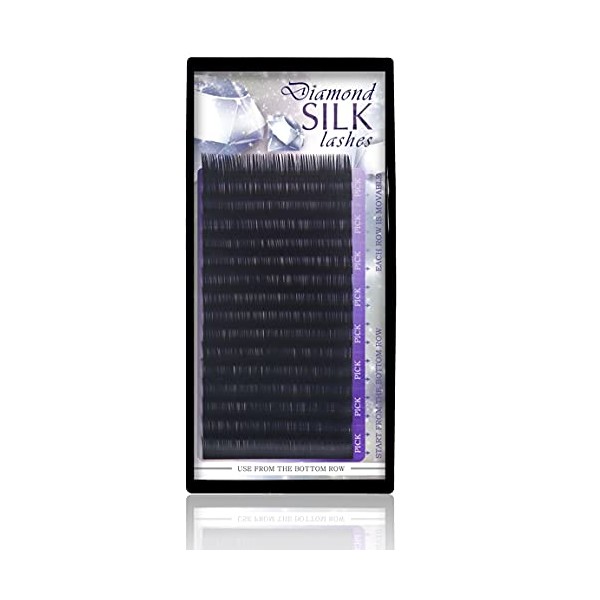 Diamond Silk C Curl Size .25mm x 13mm Eyelash Extension