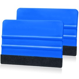 2 Pieces Wallpaper Smoothing Tool, Vehicle Vinyl Felt Squeegee Window Tint Film Tool for Peel and Stick Wallpaper (blue)