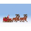 NOCH® Babbo Natale con slitta, set di statuette natalizie colorate