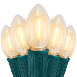 Vintage C9 LED Christmas Lights Outdoor, 200 Feet C9 String Lights with 100 Shatterproof C9 Bulbs, Waterproof Connectable Christmas Tree Lights for Outside Roofline Patio Xmas Decorations, Warm White