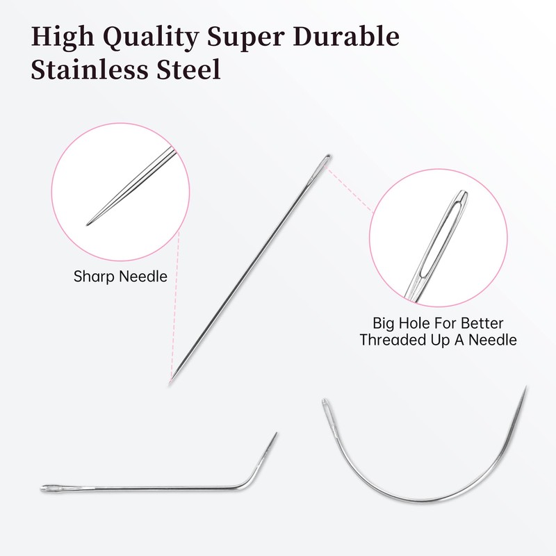Beauty7 Premium Weaving Set Black/Brown/Beige Hair Weaving Needle Thread Expansion