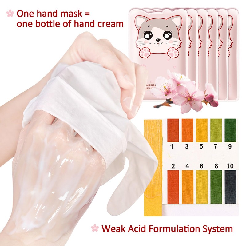 Hand Masks Moisturizing Gloves,6 Pairs Hydrating Hand Peel Masks Gift