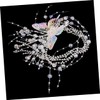 Beavorty 2pcs Elegant Butterfly Hair Clip Rhinestone Tassel Barrette Bridal