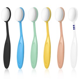 Ink Blending Brushes Oval Brush Craft Brush Set for Painting with Watercolours Acrylic Oil Paints Card Stamp Colourful 6 Pieces