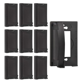 10 Pack BESTTEN Outdoor Weatherproof Outlet Cover for GFCI and Decor Receptacle, Vertical/Horizontal Auto-Closing Lid, H4.65" x W2.87" x D0.71", Black