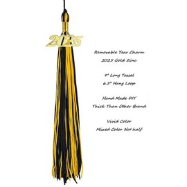 2025 Graduation Tassels Black/Gold,Honor Grad Tassels with Gold Year Charm