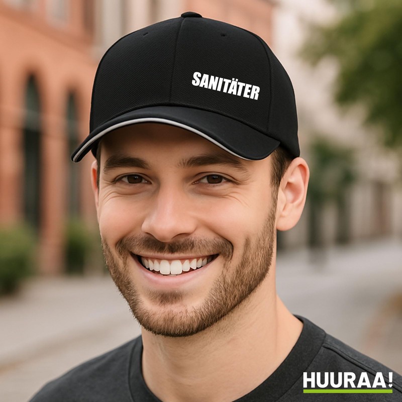 Huuraa Cap Hat Paramedic Lettering Gift Paramedic Gift Idea, Black/Light