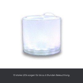 Save-E Lantern, LED Solar Lantern Inflatable and Waterproof (IPX7) - Outdoor, Camping Light, Tent Lamp, Hanging Lamp, Emergency Light and Pool [Energy Class A], Clear