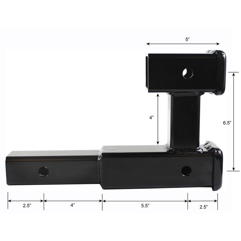 MAXXHAUL 50248 Dual Hitch Extension with Single Post