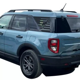 Unbranded 2pcs American Flag Rear Side Window Decals for Ford Bronco Sport 2021-2025