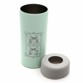 Wachifurudo Dayan Cat Dayan, Compatible with 16.9 - 23.6 fl oz (500 - 600 ml), Whole Cold Insulation, Vacuum Insulated Bottle Holder, DJ, Mint