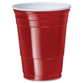 Dart P16R 16 oz Coex Str Wall PS Party Cup Red (Case of 1000) (P16RCT)
