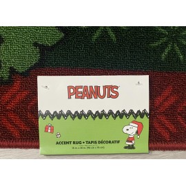 Peanuts *NEW* Peanuts Snoopy in Wreath Christmas Accent Rug Welcome Doormat