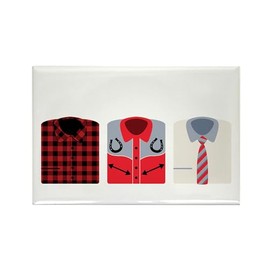 CafePress Mens Shirts Plaid Western Business Clothing Dad Ma Rectangle Magnet, 3"x2" Refrigerator Magnet