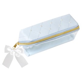 Kamiojapan 225381 Pencil Case, Turn-Open Pen Case, Quilted Pearl