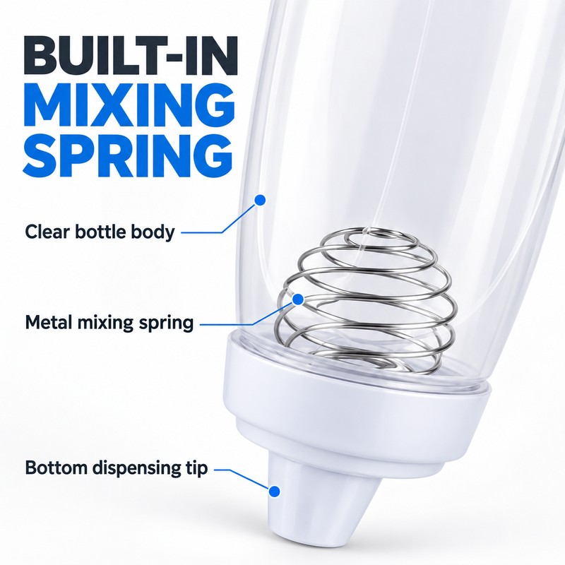 Hand-Crank Batter Dispenser for Baking – Silicone Mixing and Measuring