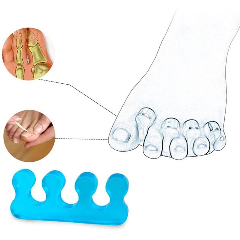 UNIVERSOENLÍNEA.COM | Separador Dedos Silicona Corrector Juanetes Pedicura Alivia Rápidamente