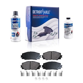 Detroit Axle - Front Brake Pads for Toyota Corolla Yaris Prius Prime C AWD-e Plug-In Lexus CT200h Scion iQ, Ceramic Brake Pads with Hardware Replacement