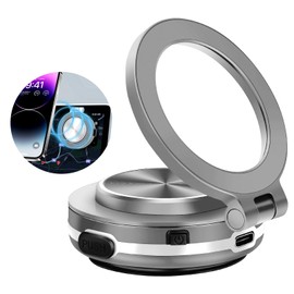 GOWTHHRT Smartphone Holder, Car Smartphone Stand, Car Holder, Magnet, Magsafe, New Foldable, Car Supplies, Vacuum Suction Type, 360 Degree Rotation, Magnetic Suction Cup, Double Use, Super Strong